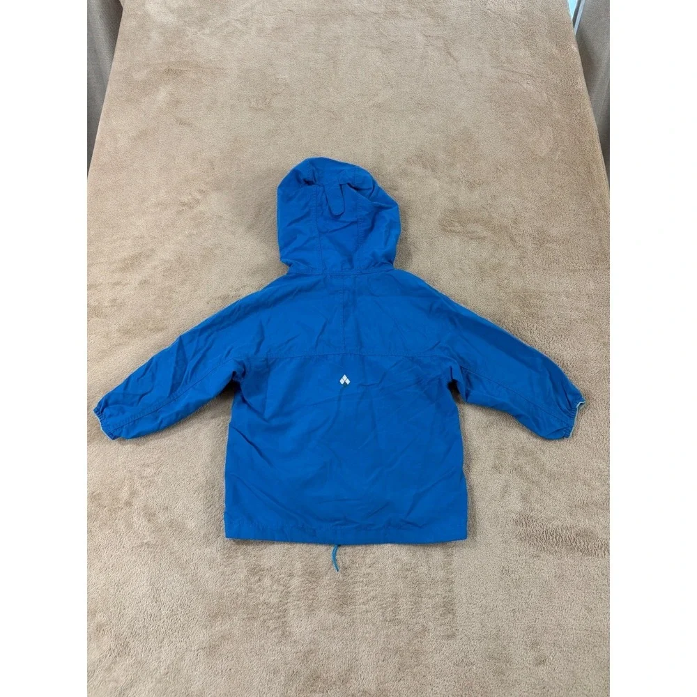 Mont-bell Windbreaker Jacket Baby‎ 90 Size 9 Blue Hooded Nylon Shell